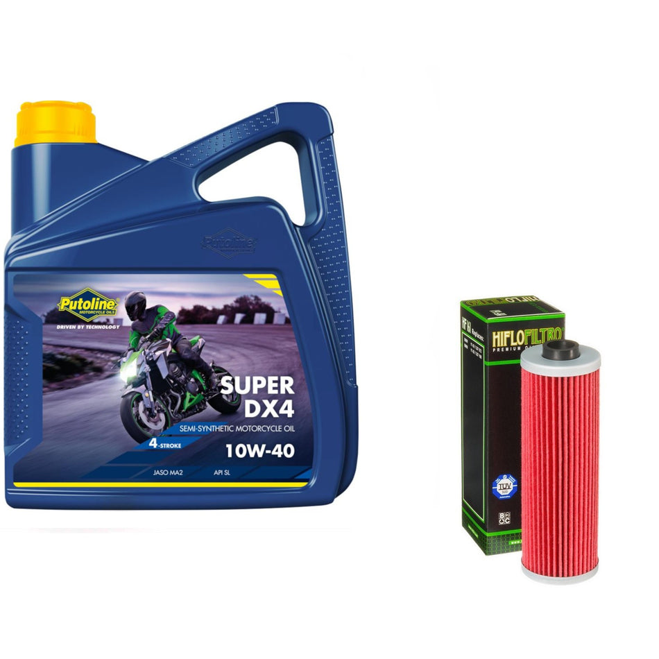 Putoline DX4 10w40 4L Oil & HF161 Oil Filter Kit