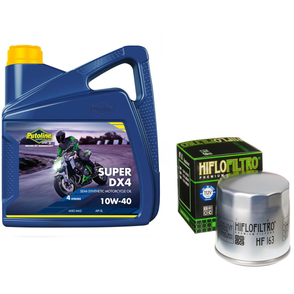 Putoline DX4 10w40 4L Oil & HF163 Oil Filter Kit