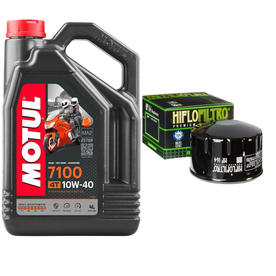 Motul 7100 10w40 4L Oil & HF164 Oil Filter Kit
