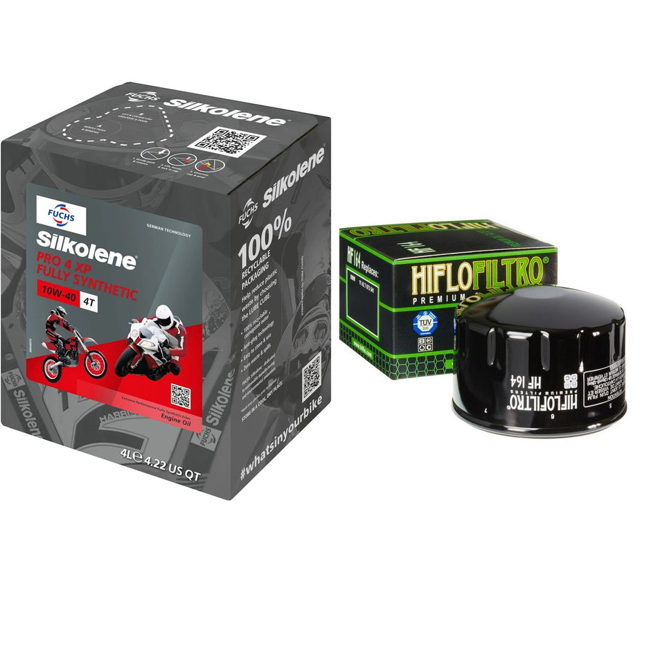 Silkolene Pro 4 10w40 4L Oil & HF164 Oil Filter Kit