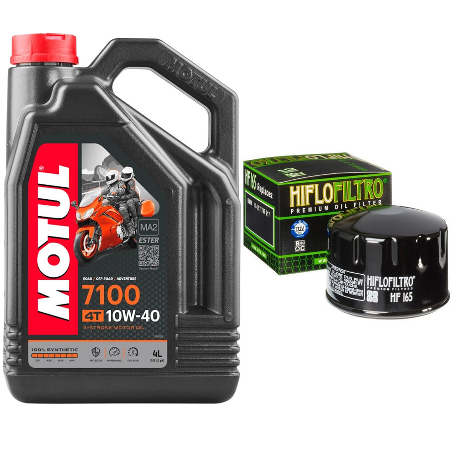 Motul 7100 10w40 4L Oil & HF165 Oil Filter Kit