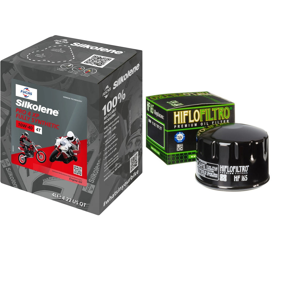 Silkolene Pro 4 10w40 4L Oil & HF165 Oil Filter Kit
