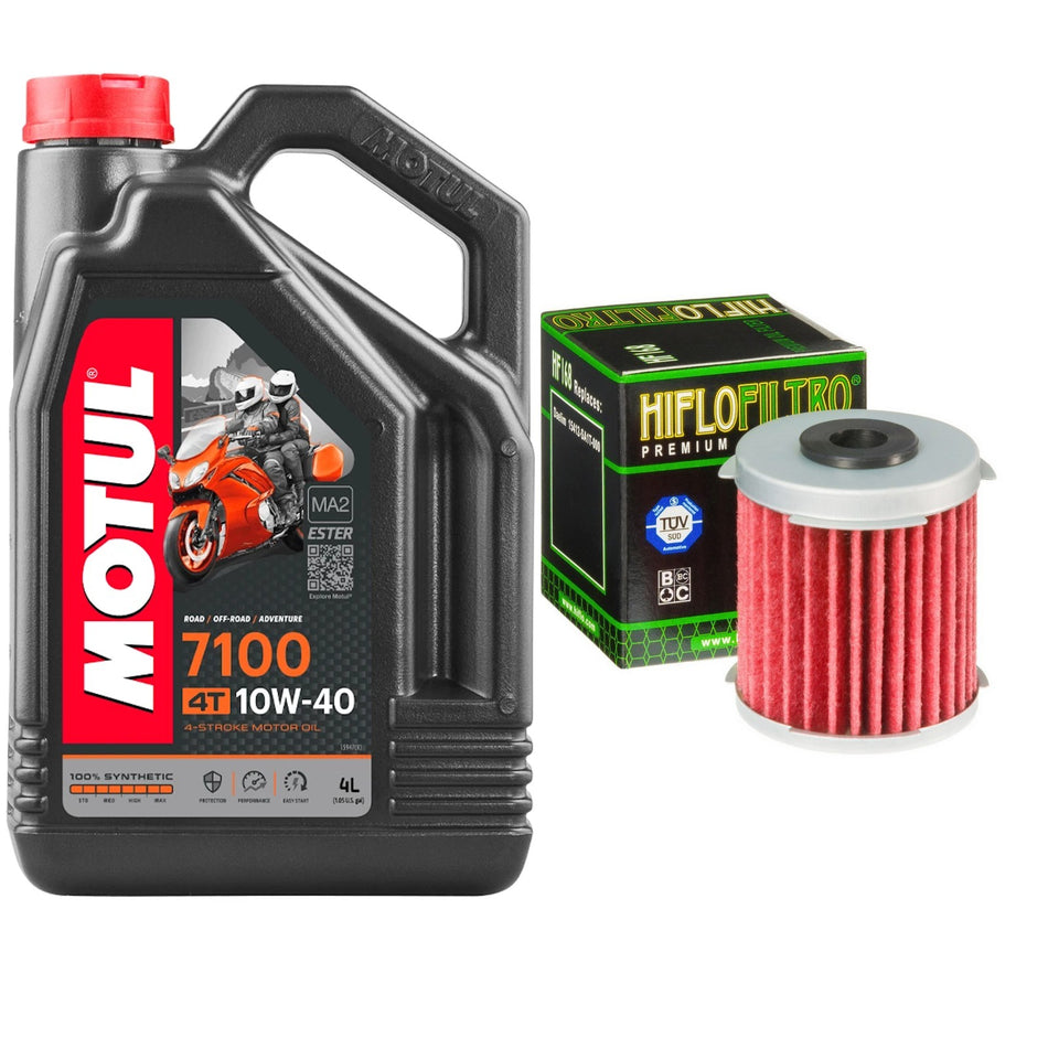 Motul 7100 10w40 4L Oil & HF168 Oil Filter Kit