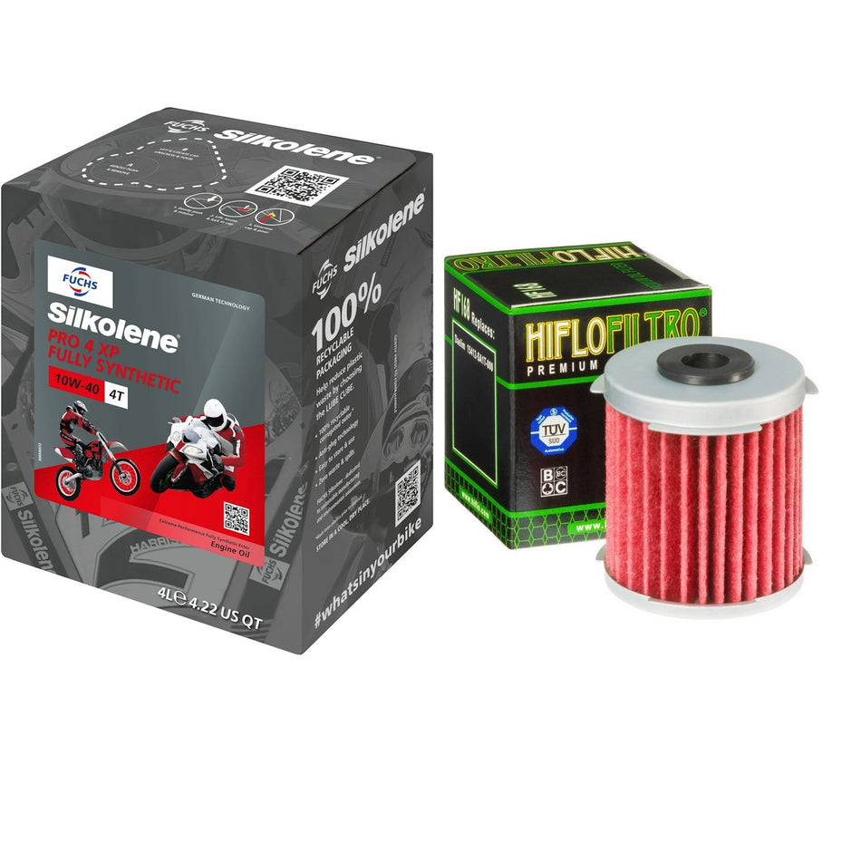 Silkolene Pro 4 10w40 4L Oil & HF168 Oil Filter Kit