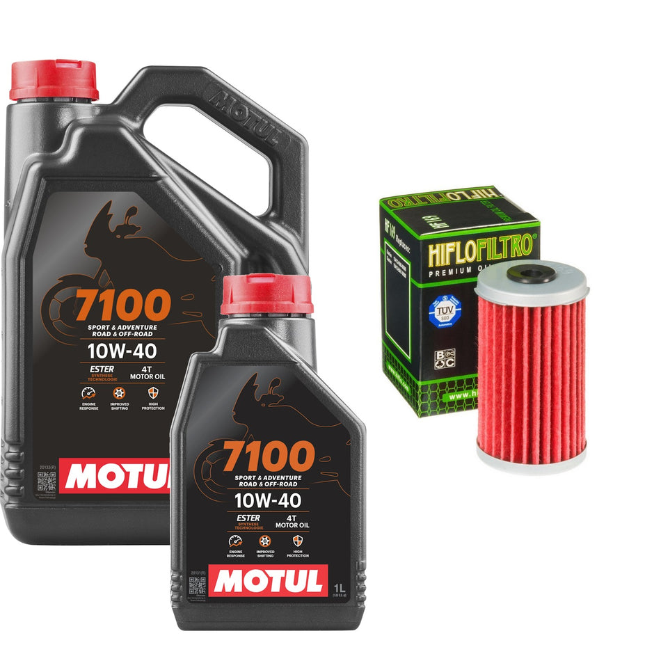 Motul 7100 10w40 5L Oil & HF169 Oil Filter Kit