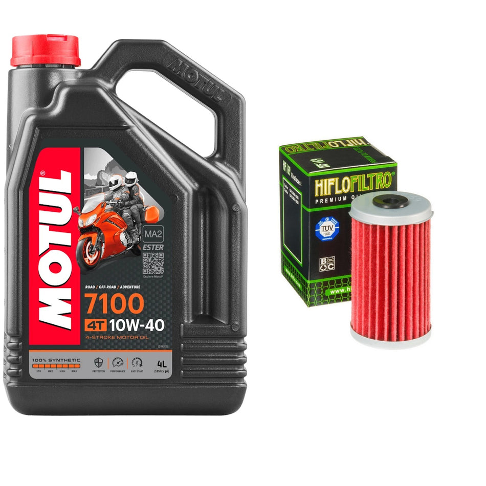 Motul 7100 10w40 4L Oil & HF169 Oil Filter Kit