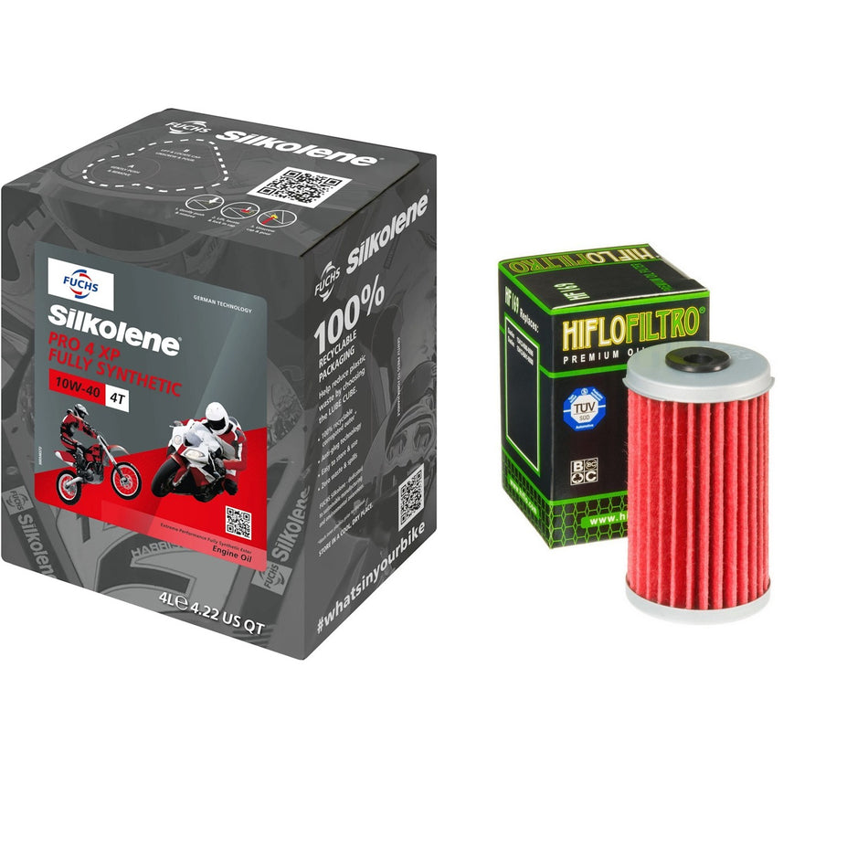 Silkolene Pro 4 10w40 4L Oil & HF169 Oil Filter Kit