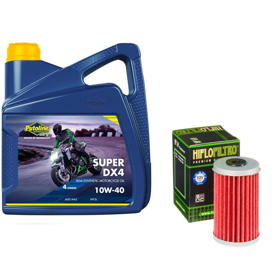 Putoline DX4 10w40 4L Oil & HF169 Oil Filter Kit