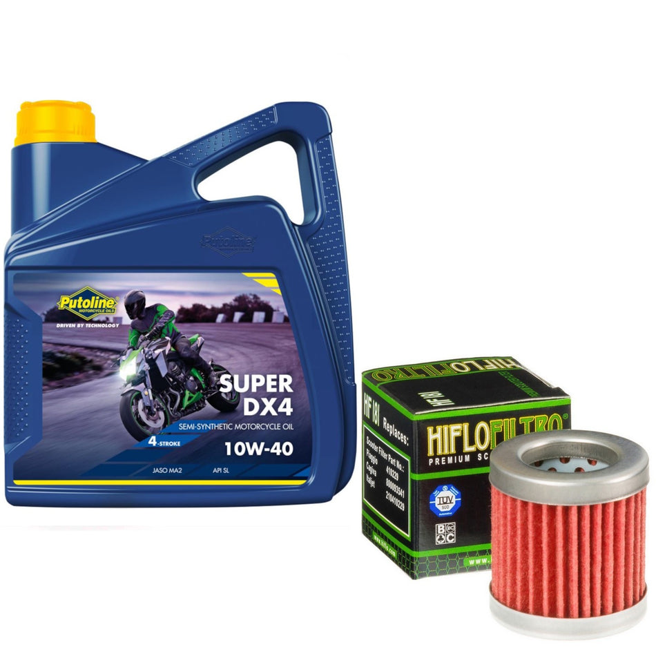 Putoline DX4 10w40 4L Oil & HF181 Oil Filter Kit