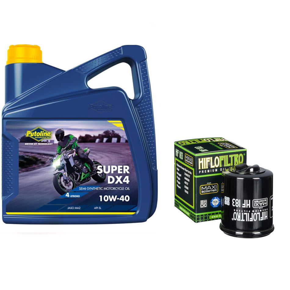 Putoline DX4 10w40 4L Oil & HF183 Oil Filter Kit