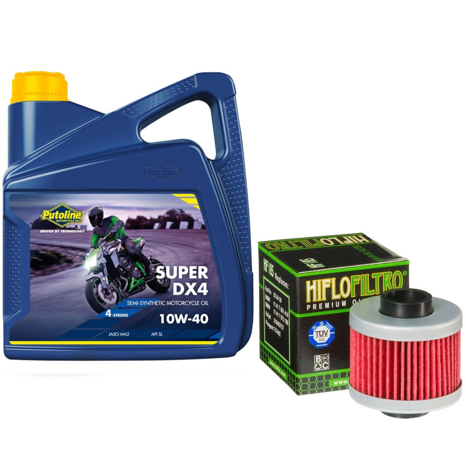 Putoline DX4 10w40 4L Oil & HF185 Oil Filter Kit