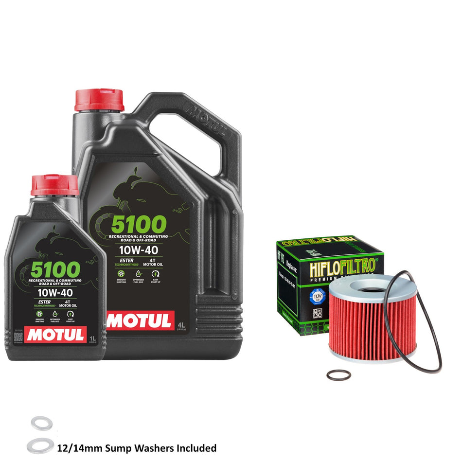 Motul 5100 10w40 5L Oil & HF192 Oil Filter Kit