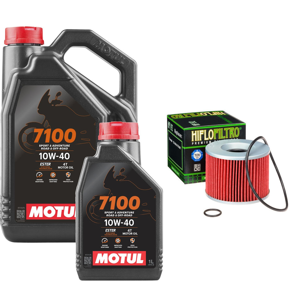 Motul 7100 10w40 5L Oil & HF192 Oil Filter Kit