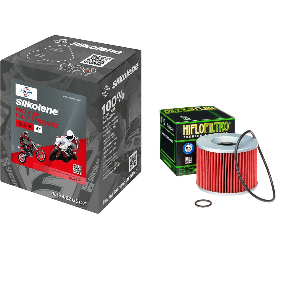 Silkolene Pro 4 10w40 4L Oil & HF192 Oil Filter Kit