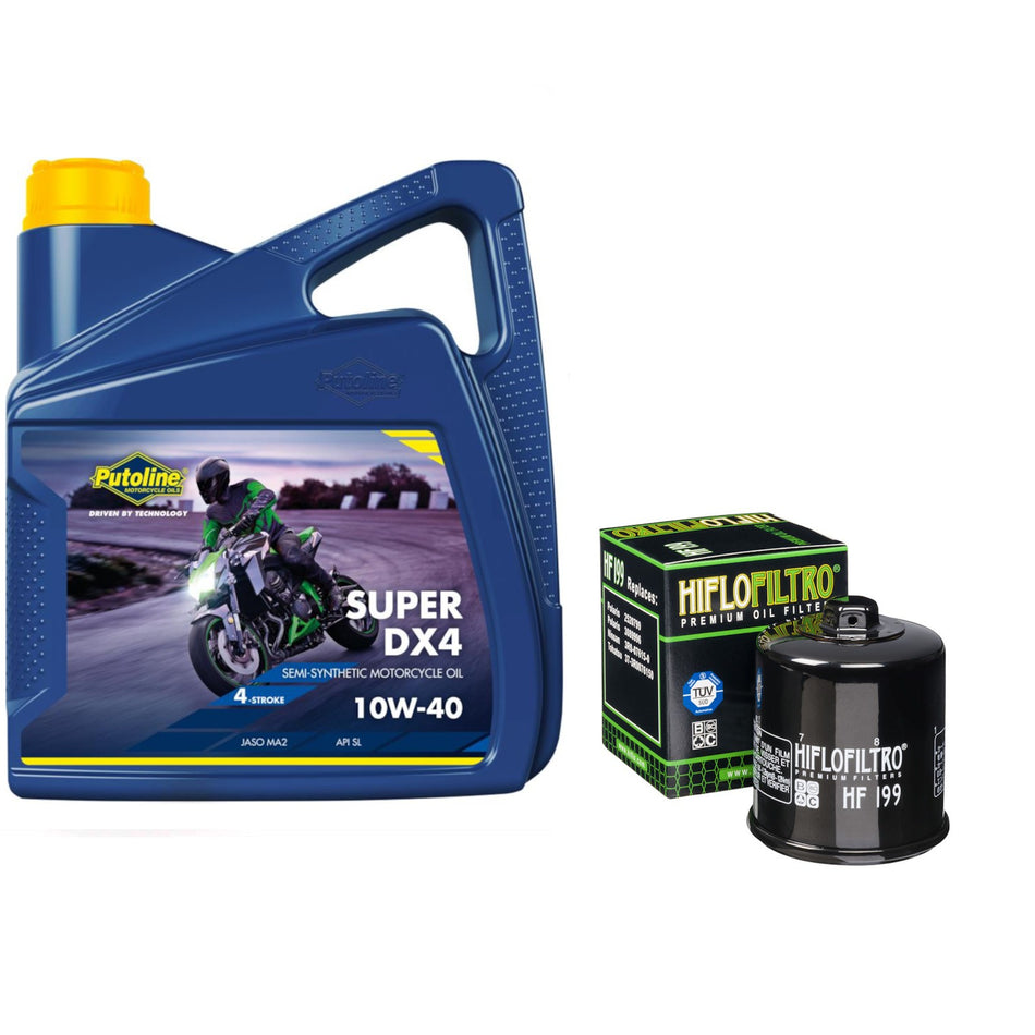 Putoline DX4 10w40 4L Oil & HF199 Oil Filter Kit