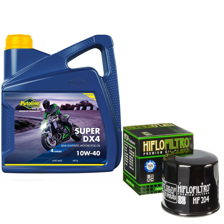 Putoline DX4 10w40 4L Oil & HF204 Oil Filter Kit