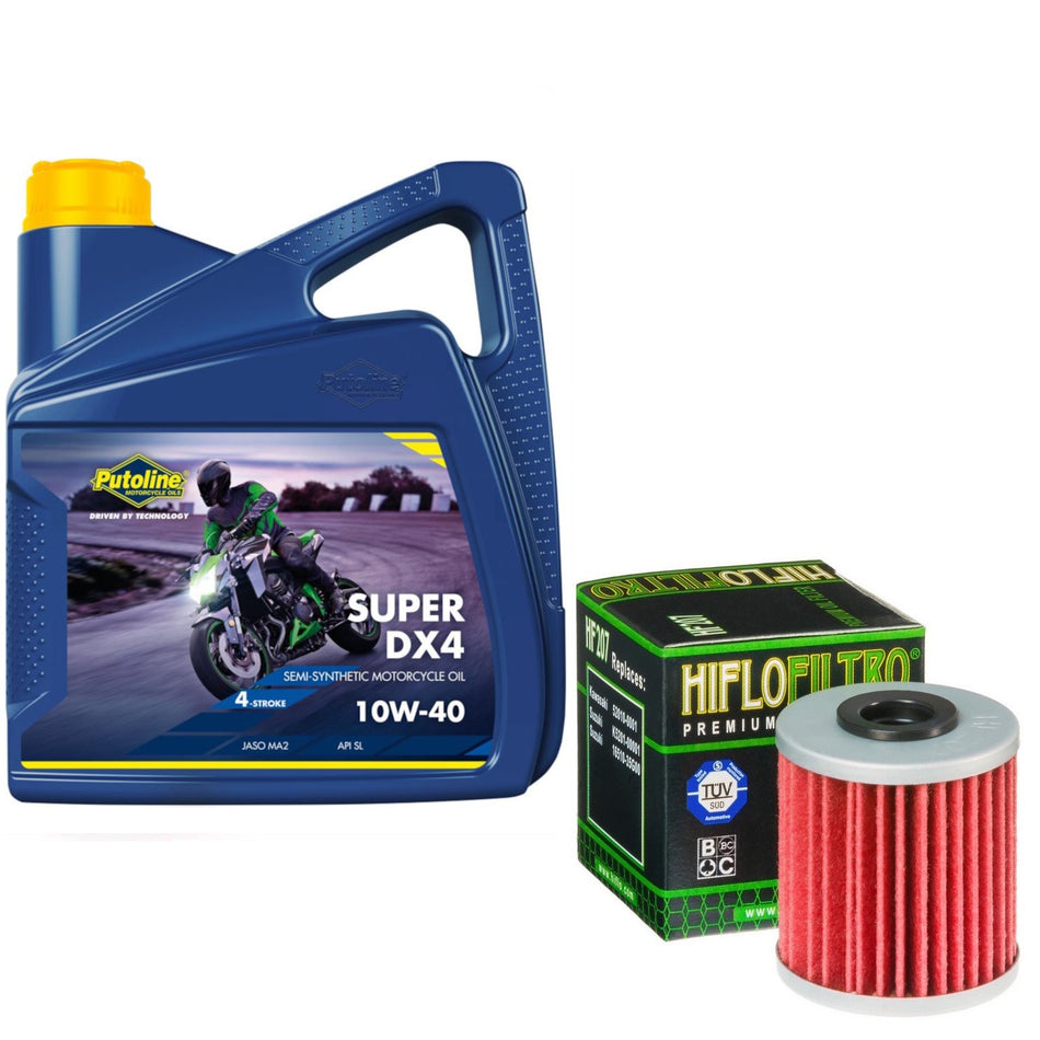 Putoline DX4 10w40 4L Oil & HF207 Oil Filter Kit