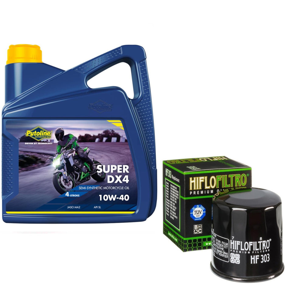 Putoline DX4 10w40 4L Oil & HF303 Oil Filter Kit