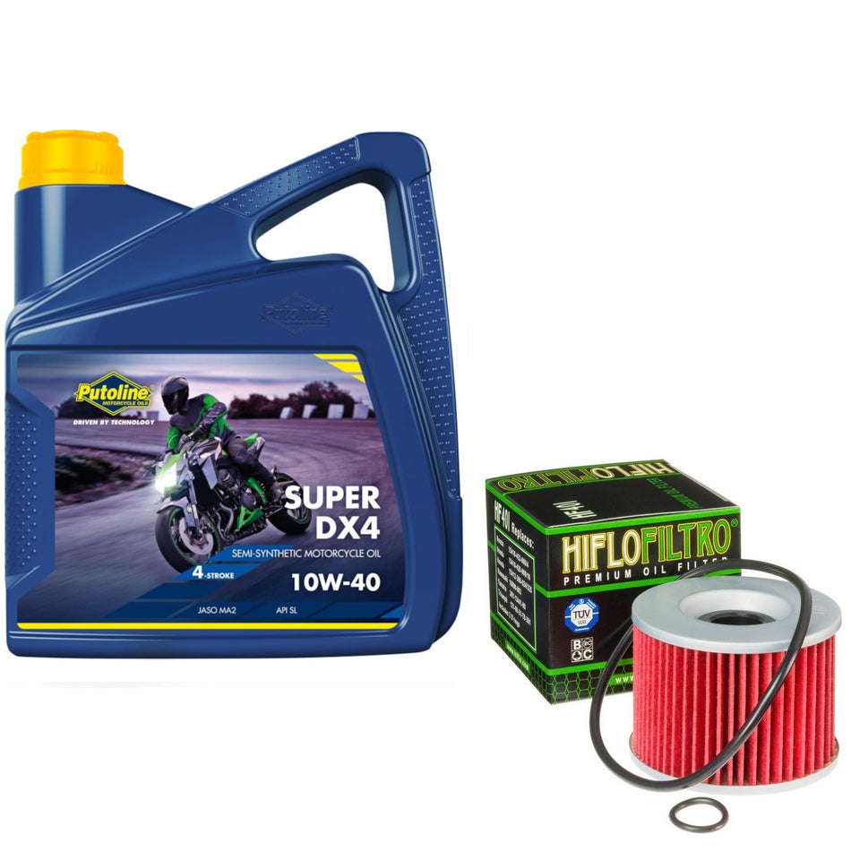 Putoline DX4 10w40 4L Oil & HF401 Oil Filter Kit