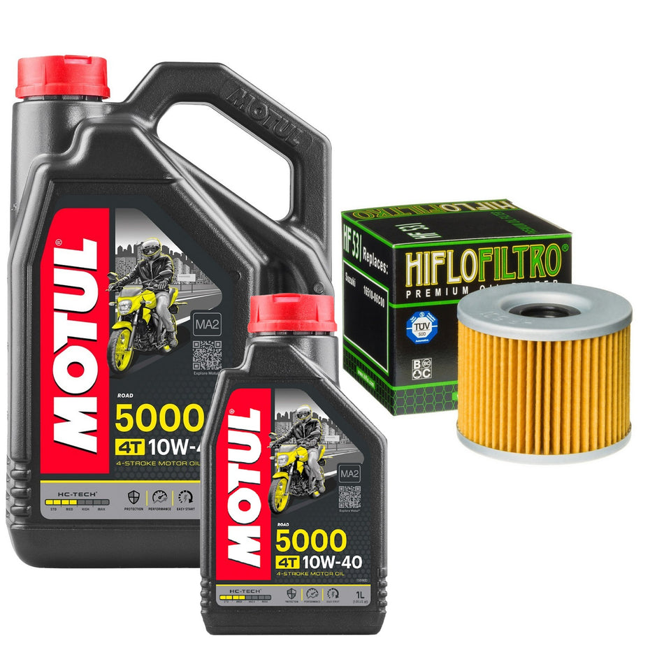 Motul 5000 10w40 5L Oil & HF531 Oil Filter Kit