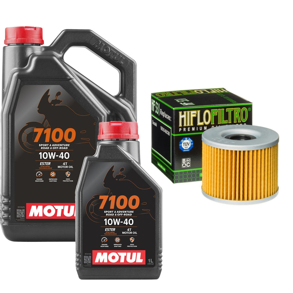 Motul 7100 10w40 5L Oil & HF531 Oil Filter Kit