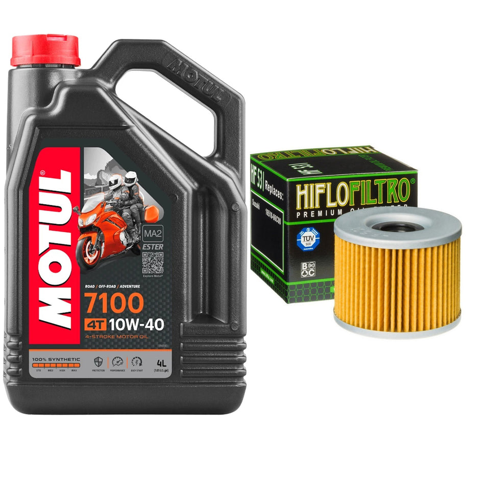 Motul 7100 10w40 4L Oil & HF531 Oil Filter Kit