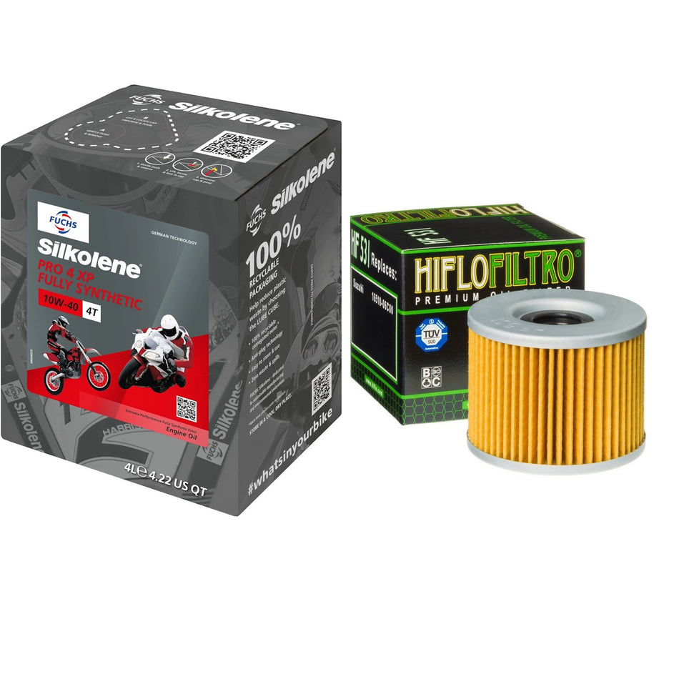 Silkolene Pro 4 10w40 4L Oil & HF531 Oil Filter Kit