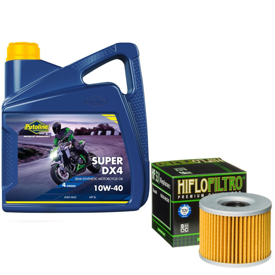 Putoline DX4 10w40 4L Oil & HF531 Oil Filter Kit