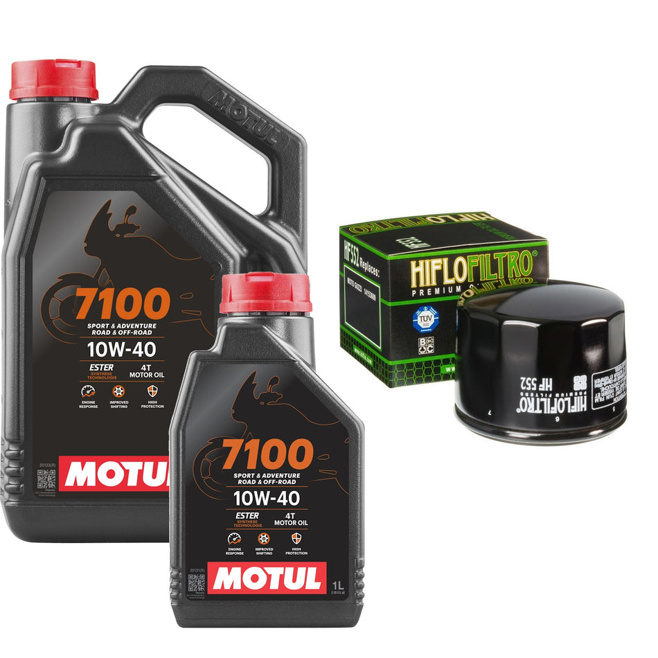 Motul 7100 10w40 5L Oil & HF552 Oil Filter Kit