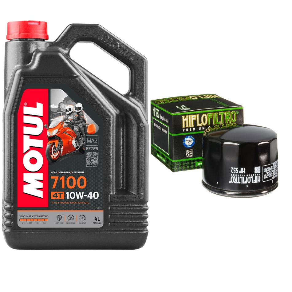 Motul 7100 10w40 4L Oil & HF552 Oil Filter Kit