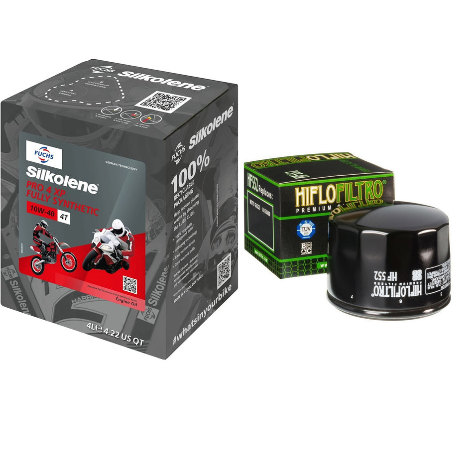 Silkolene Pro 4 10w40 4L Oil & HF552 Oil Filter Kit