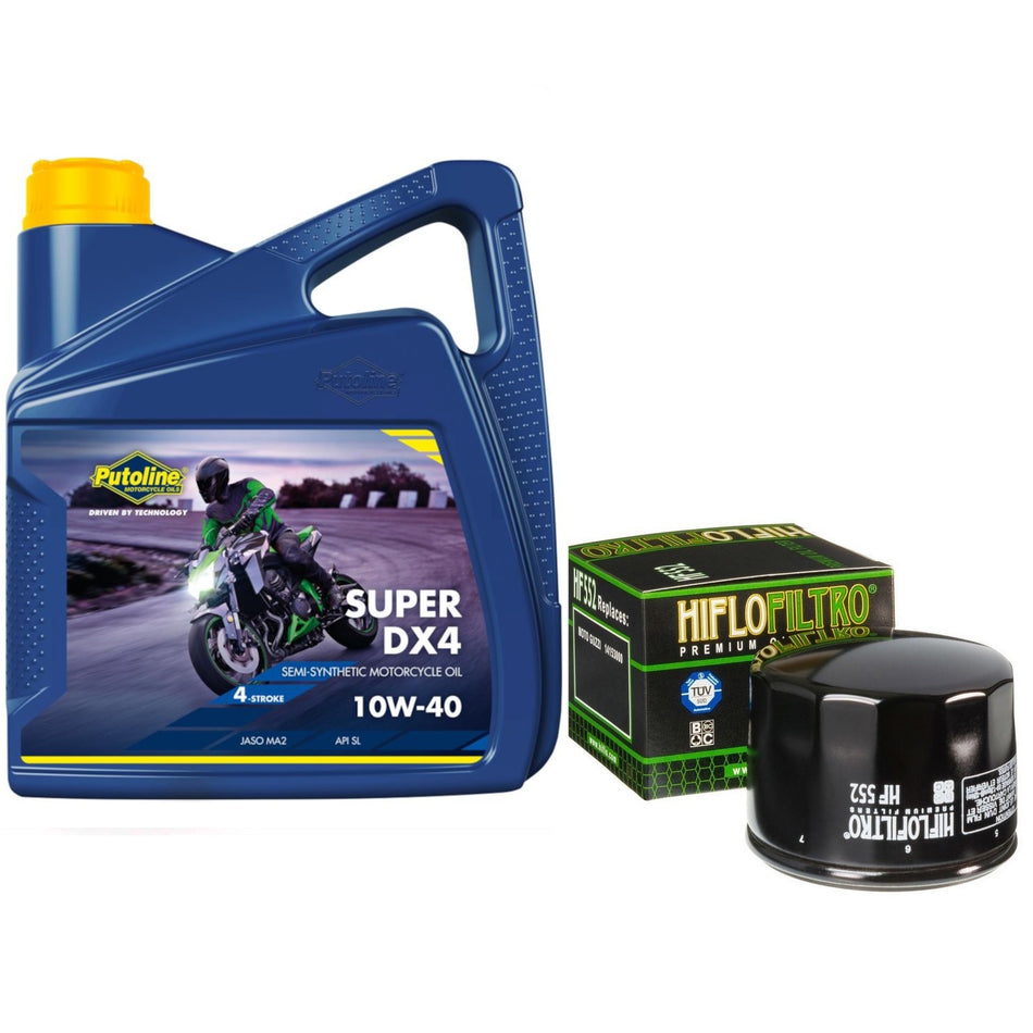 Putoline DX4 10w40 4L Oil & HF552 Oil Filter Kit