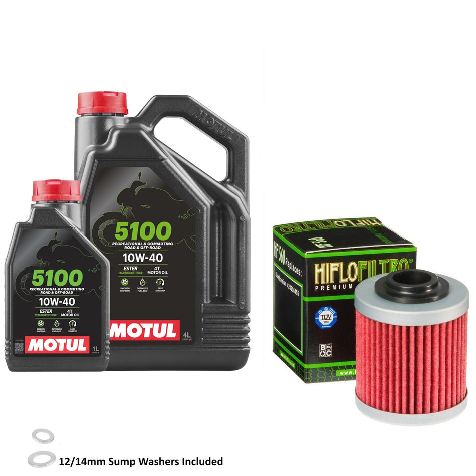 Motul 5100 10w40 5L Oil & HF560 Oil Filter Kit