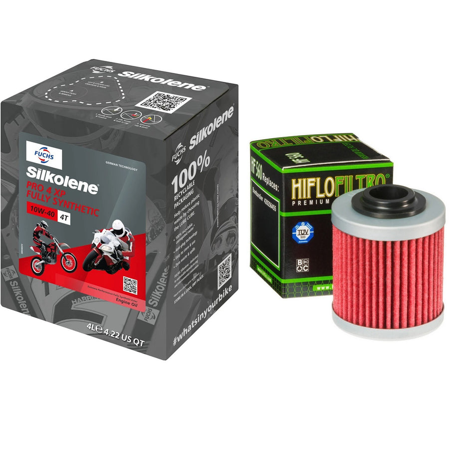 Silkolene Pro 4 10w40 4L Oil & HF560 Oil Filter Kit