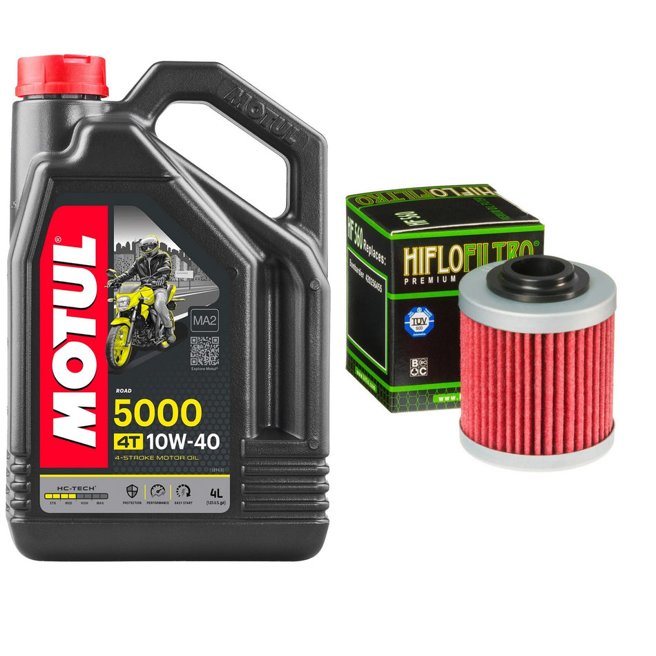 Motul 5000 10w40 4L Oil & HF560 Oil Filter Kit