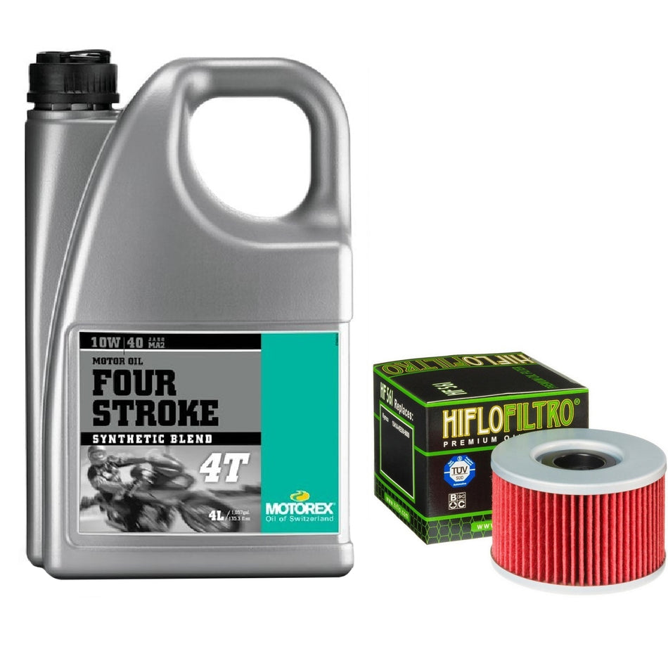 Motorex Four Stroke 10w40 4L Oil & HF561 Oil Filter Kit