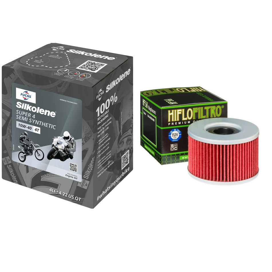Silkolene Super4 10w40 4L Oil & HF561 Oil Filter Kit