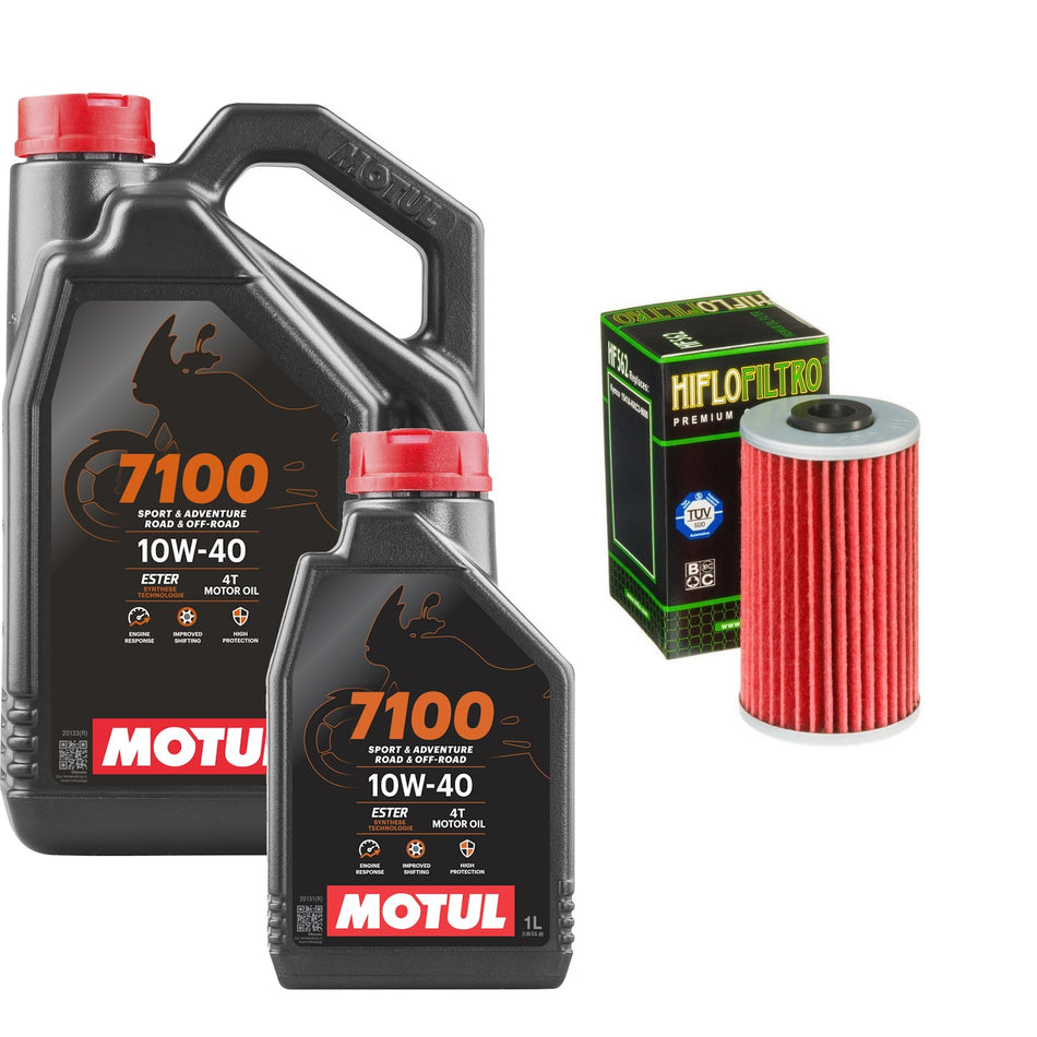 Motul 7100 10w40 5L Oil & HF562 Oil Filter Kit