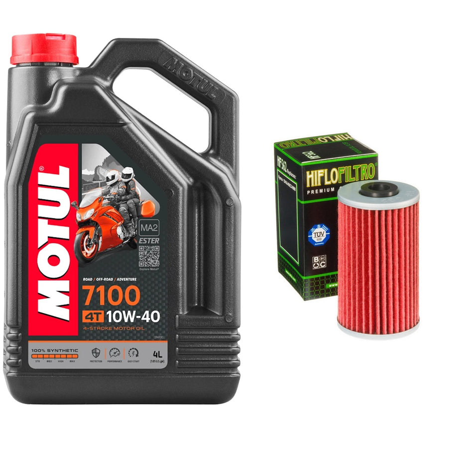 Motul 7100 10w40 4L Oil & HF562 Oil Filter Kit