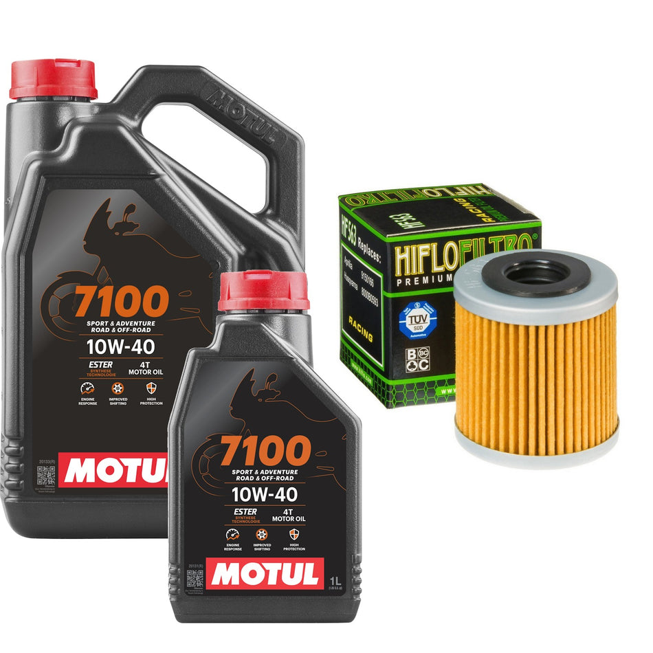 Motul 7100 10w40 5L Oil & HF563 Oil Filter Kit