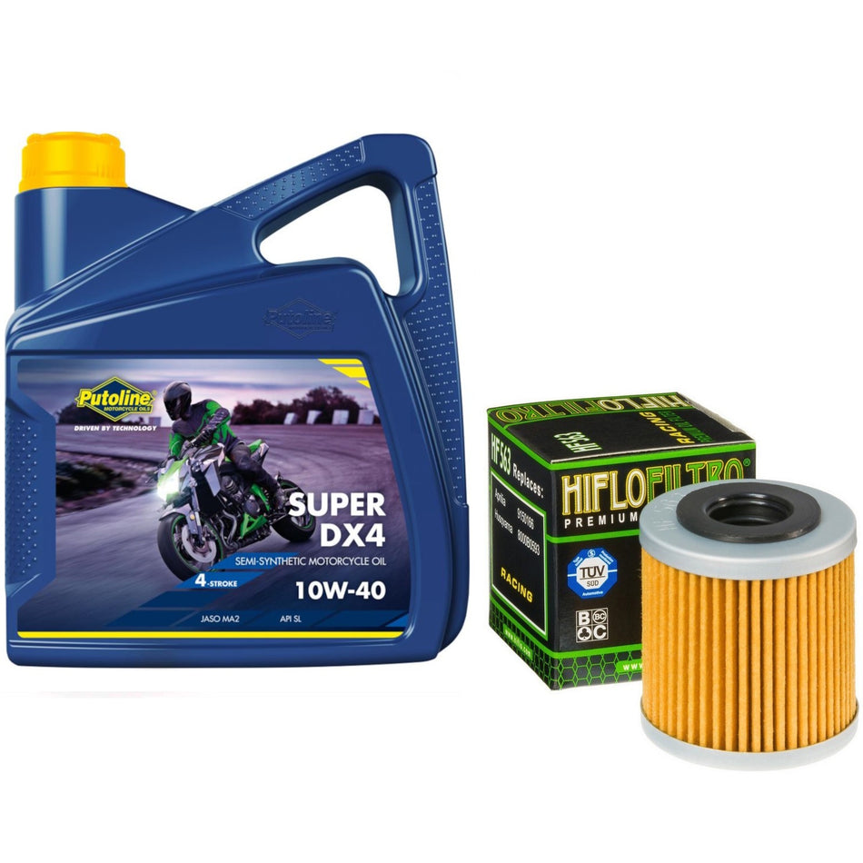 Putoline DX4 10w40 4L Oil & HF563 Oil Filter Kit