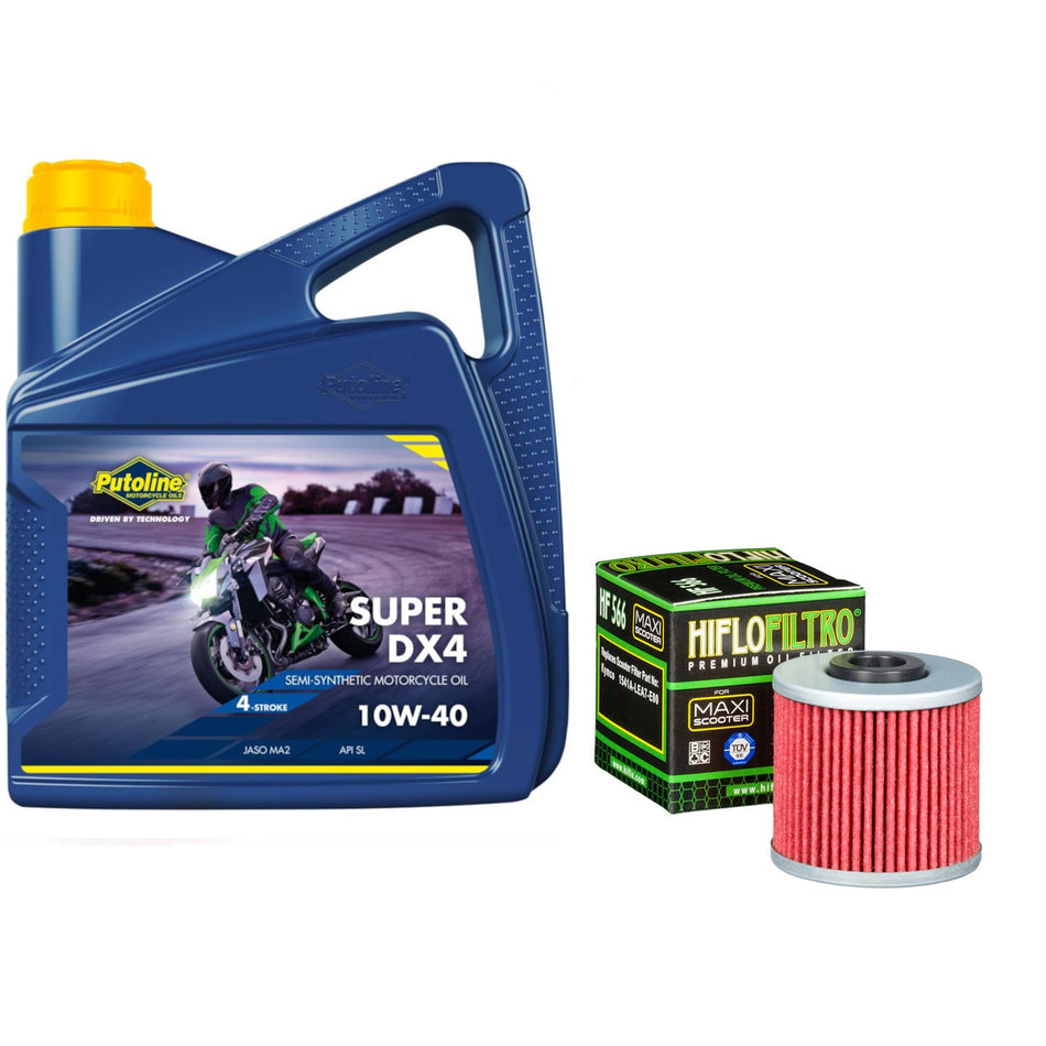 Putoline DX4 10w40 4L Oil & HF566 Oil Filter Kit