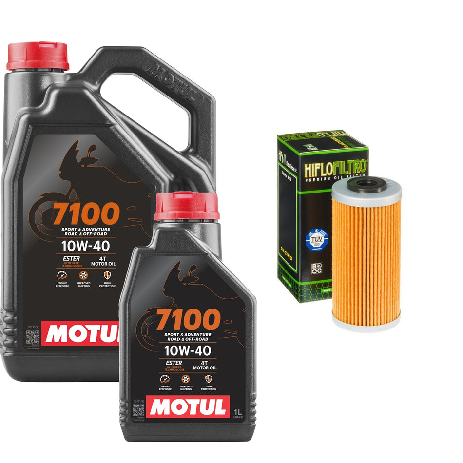 Motul 7100 10w40 5L Oil & HF611 Oil Filter Kit