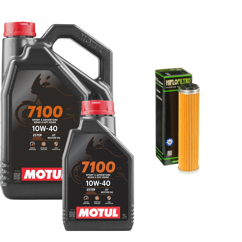 Motul 7100 10w40 5L Oil & HF631 Oil Filter Kit