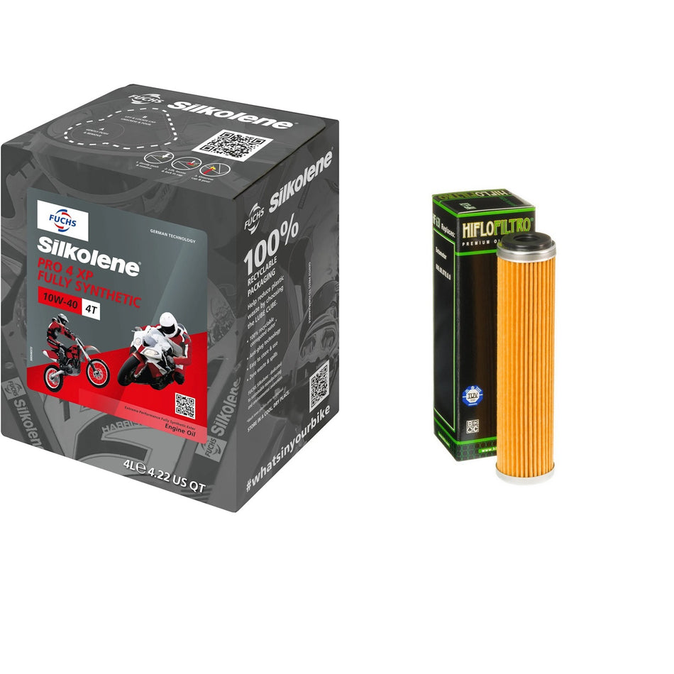 Silkolene Pro 4 10w40 4L Oil & HF631 Oil Filter Kit