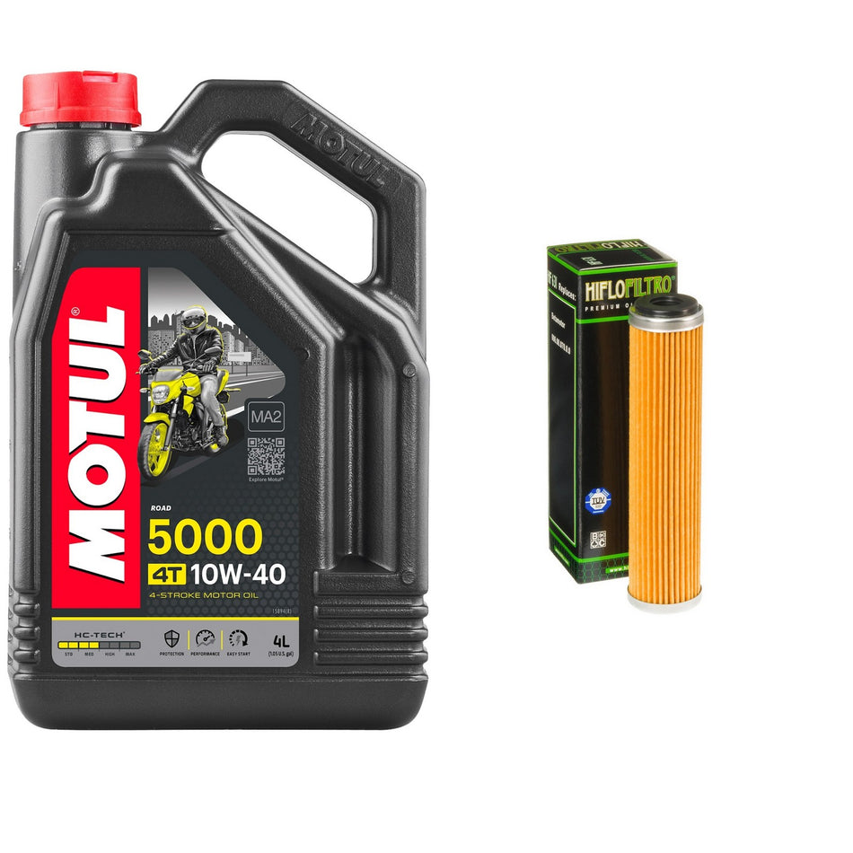 Motul 5000 10w40 4L Oil & HF631 Oil Filter Kit