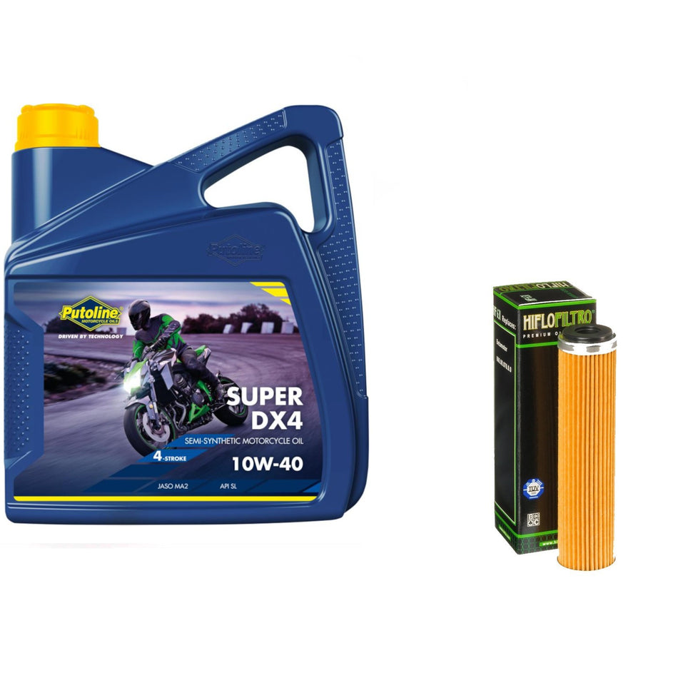 Putoline DX4 10w40 4L Oil & HF631 Oil Filter Kit