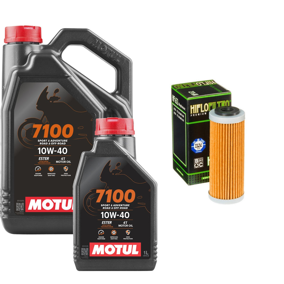 Motul 7100 10w40 5L Oil & HF652 Oil Filter Kit