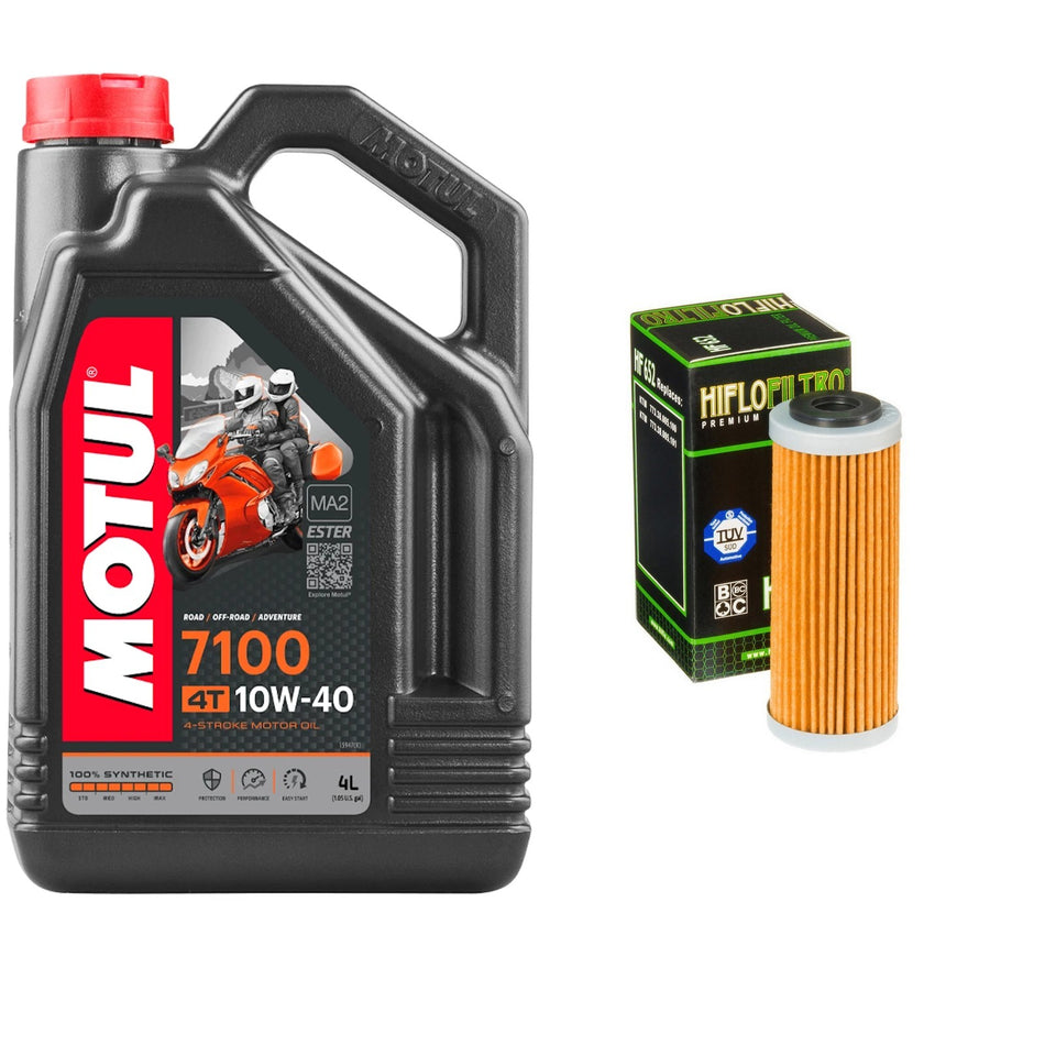 Motul 7100 10w40 4L Oil & HF652 Oil Filter Kit