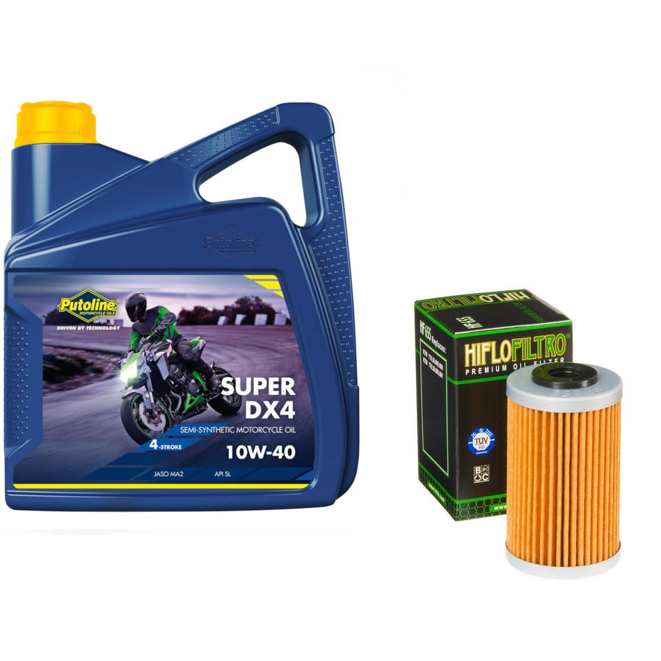 Putoline DX4 10w40 4L Oil & HF655 Oil Filter Kit